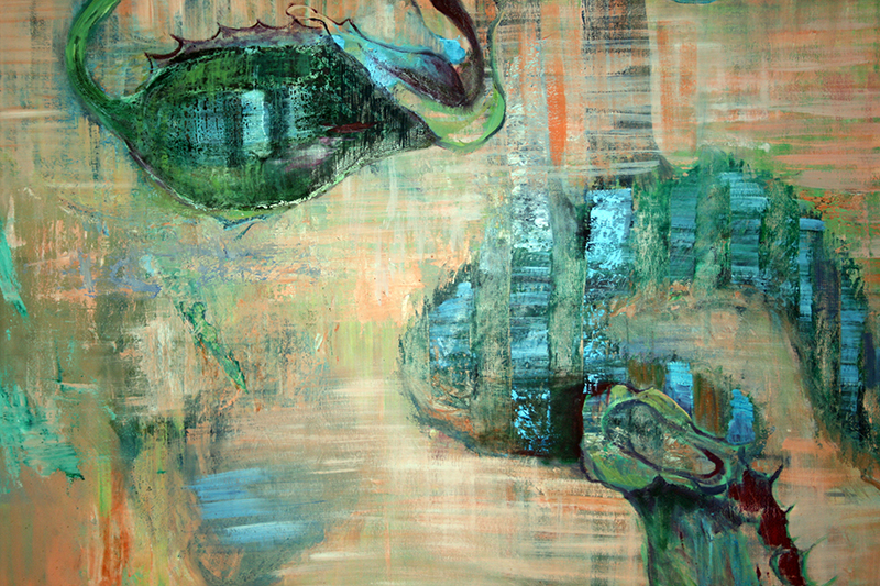 „O.T.“, 2001    Öl auf Nessel    140 cm x 100 cm